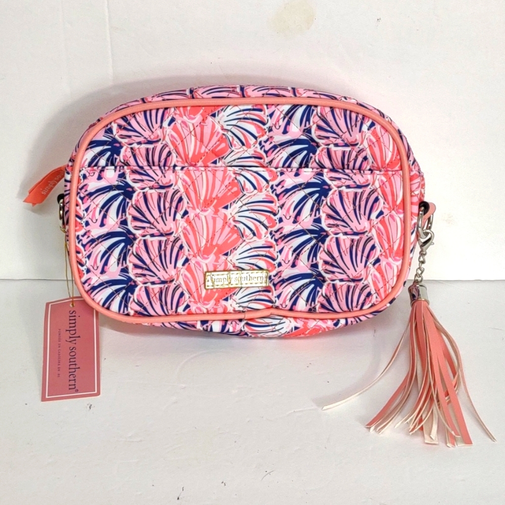 New Simply Southern pink Scallop chain crossbody small bag